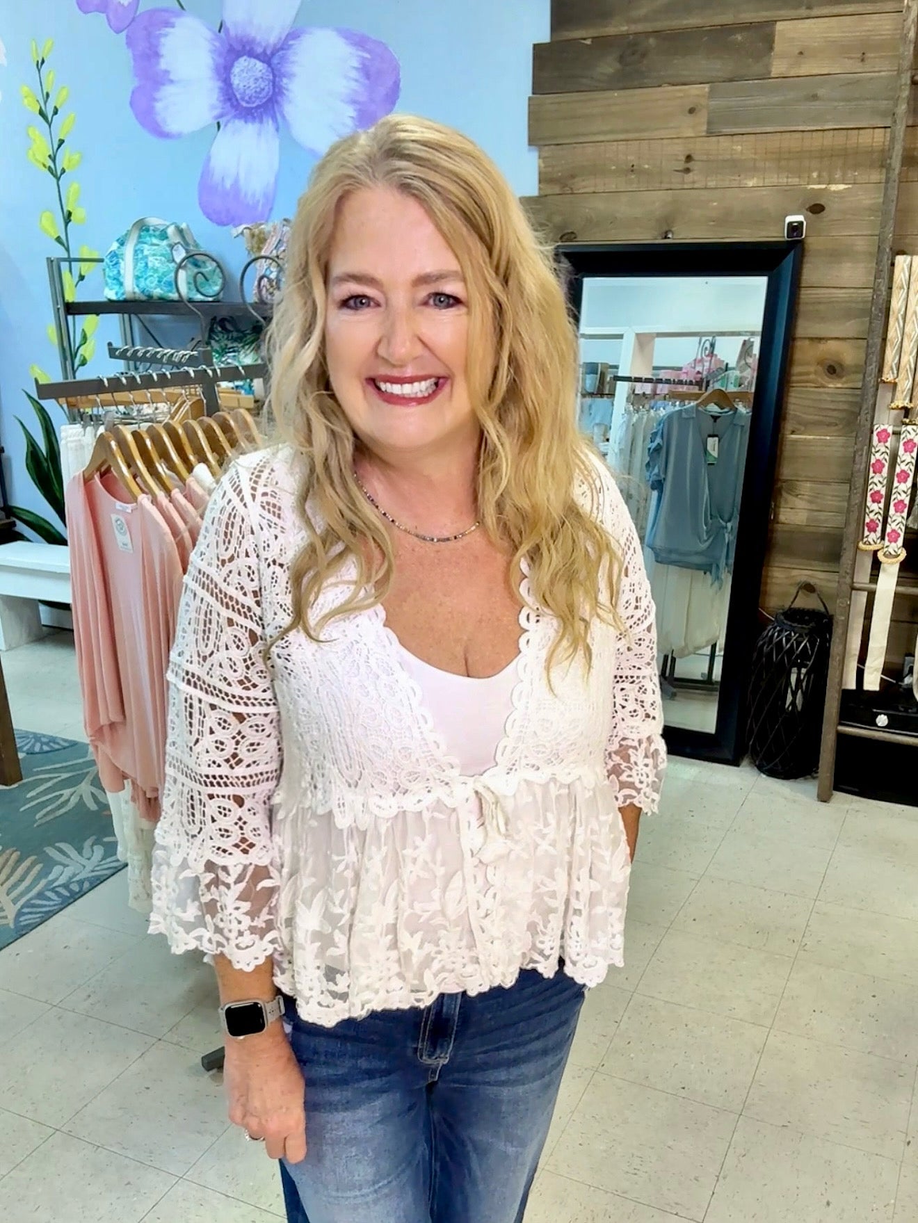 Sweet Magnolia Lace Cardigan Top