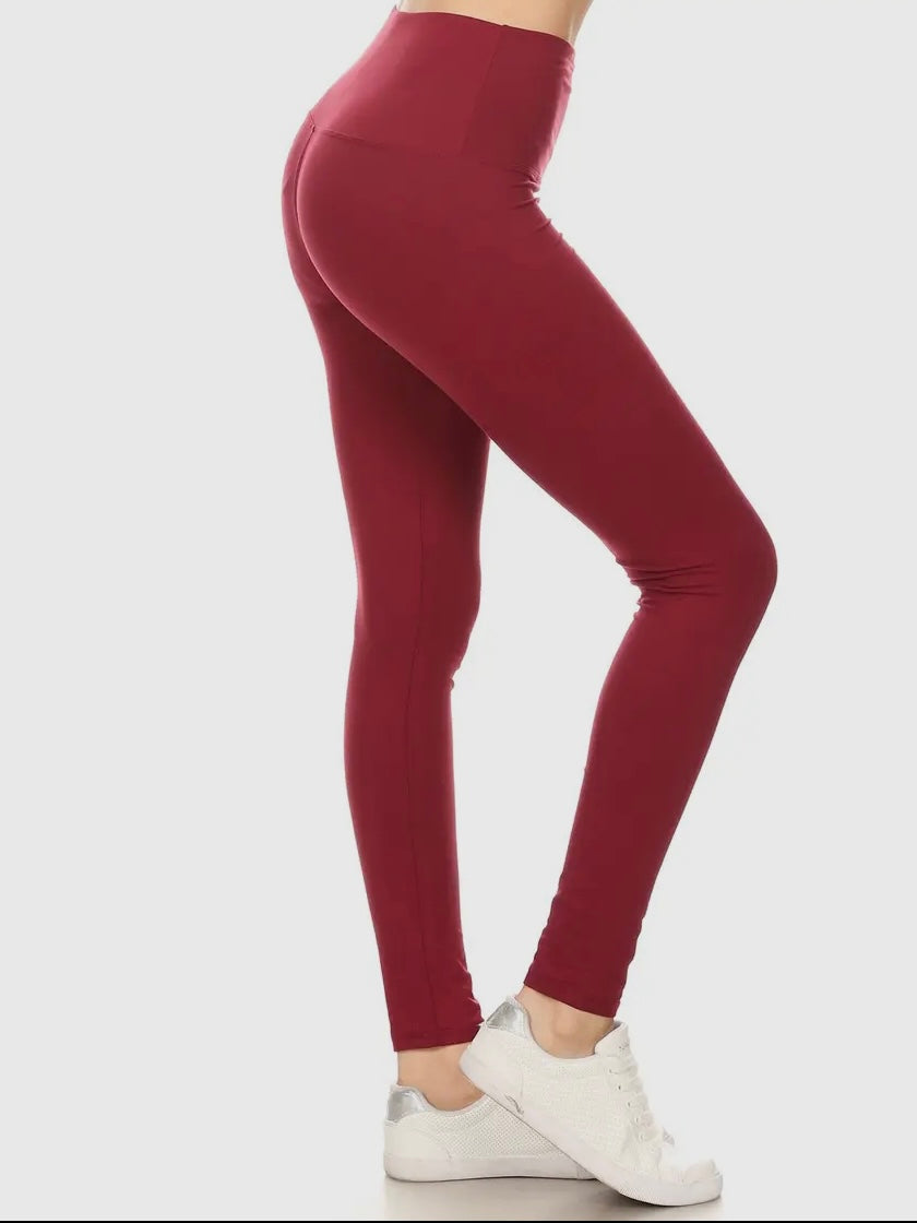 Solid Yoga Waist Leggings