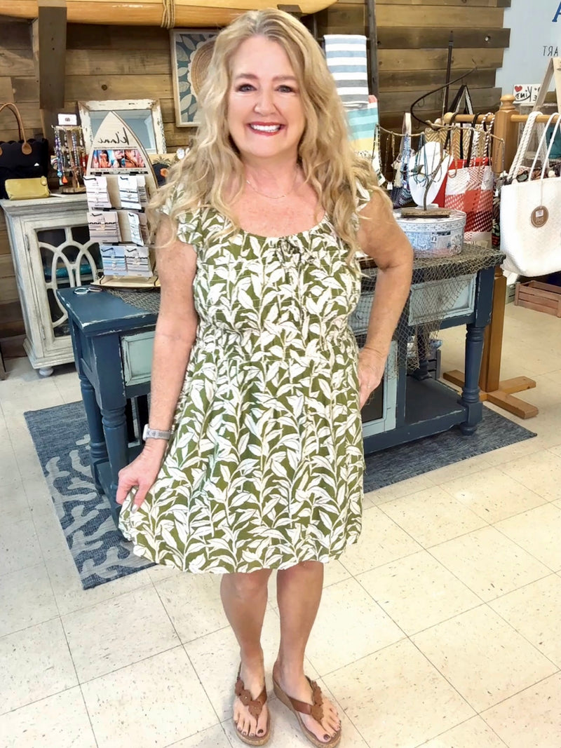 Leafy and Light Day Dress