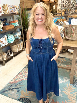 Indigo Escape Midi Dress