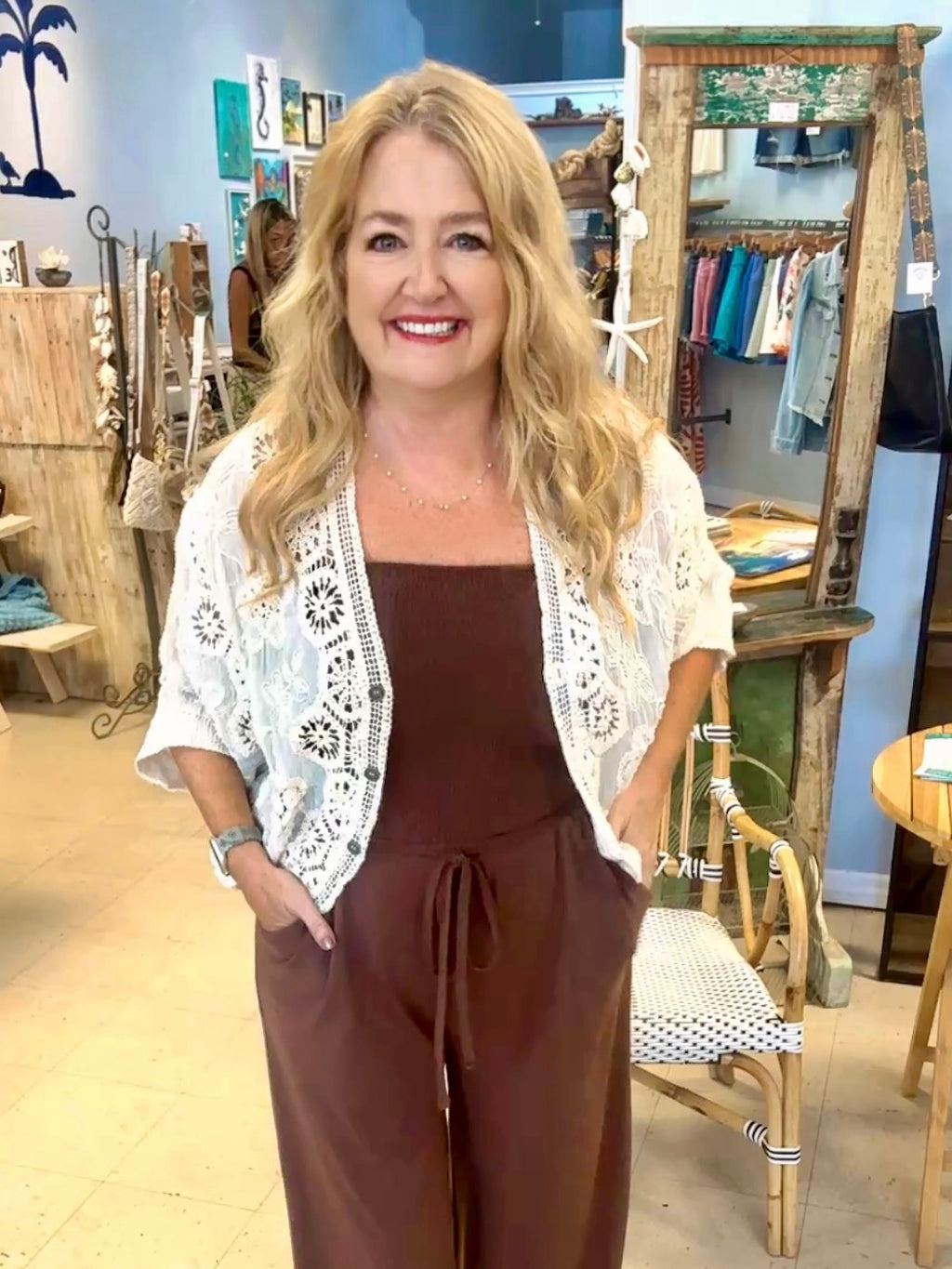 Crochet and Lace Relaxed Cardi