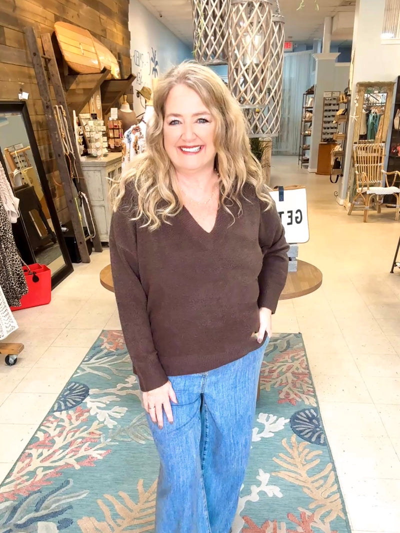 Cashmere Feel Sweater Brown