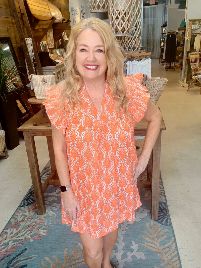 Tile Print Dress