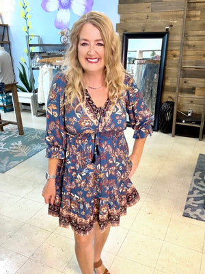 Falling Leaves Tiered Dress