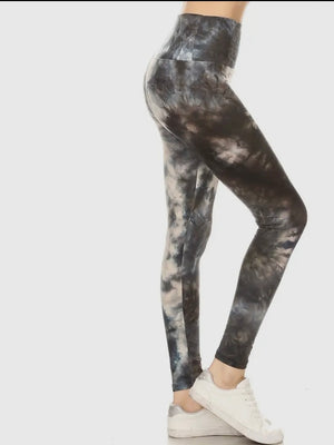 Print Yoga Waist Leggings