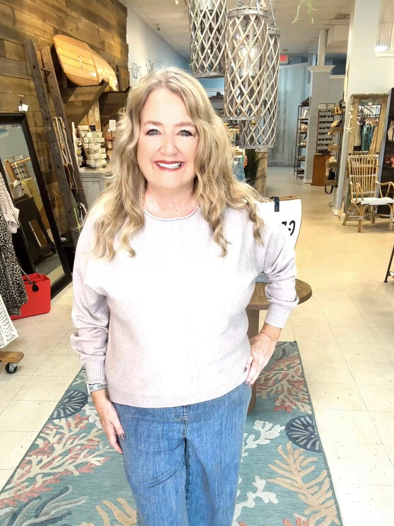 Get in line Sweater-Taupe