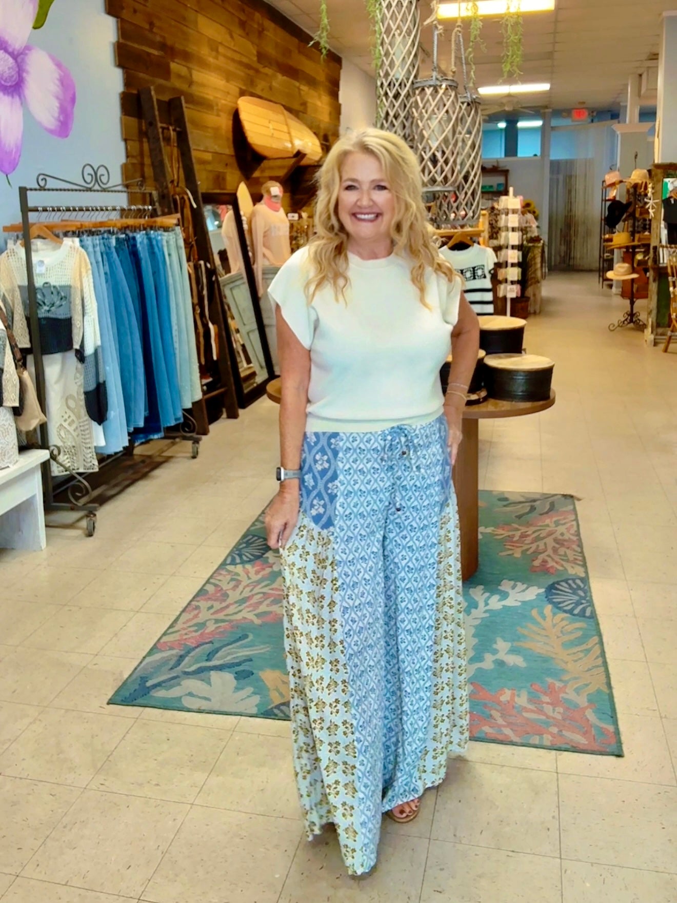 Blue Skies Patchwork Pants