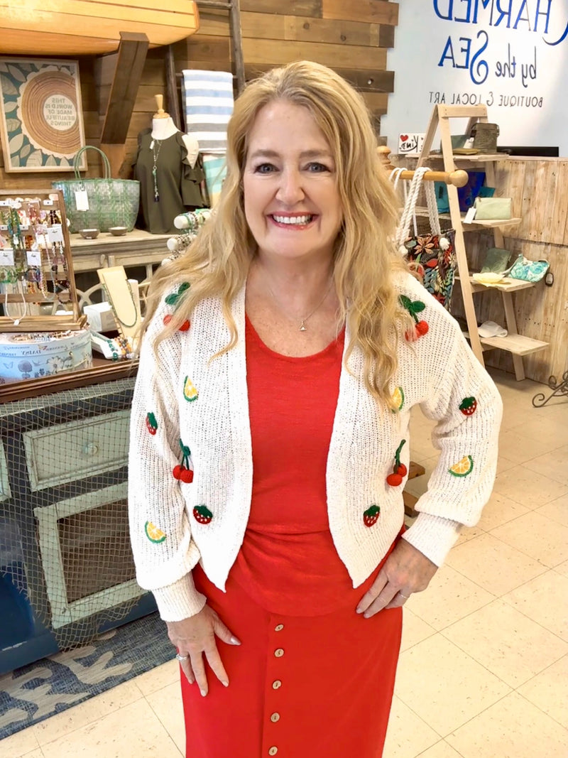 Playful Fruit Cardigan