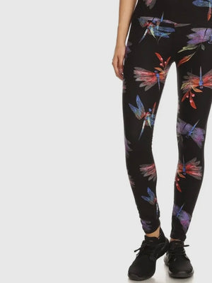 Print Yoga Waist Leggings