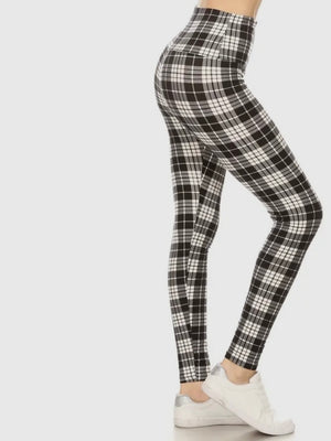 Print Yoga Waist Leggings