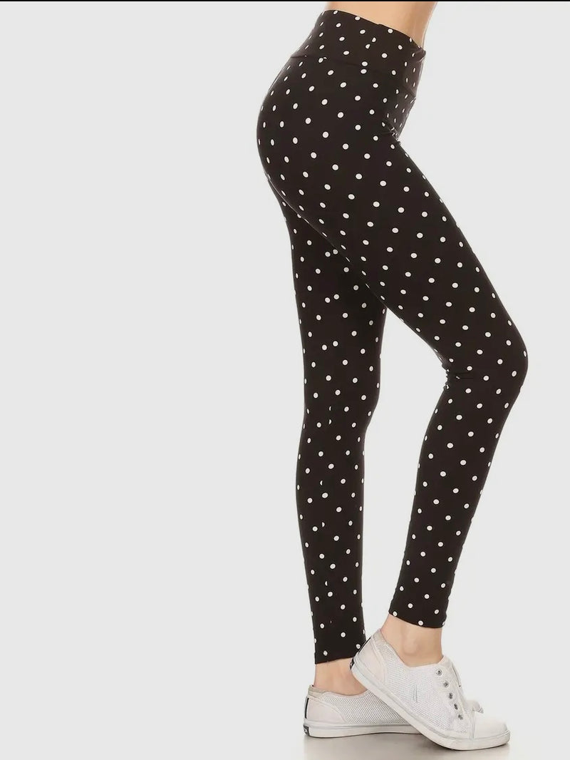 Print Yoga Waist Leggings