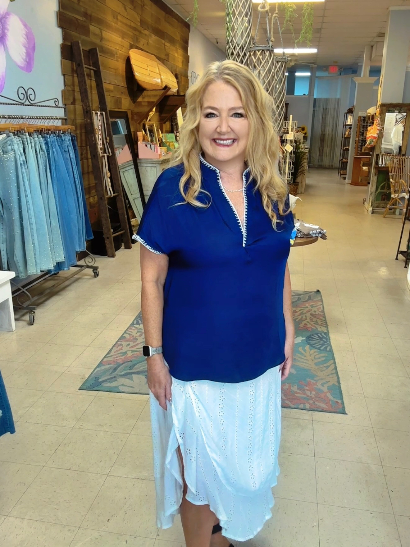 Bordered Stitch Top