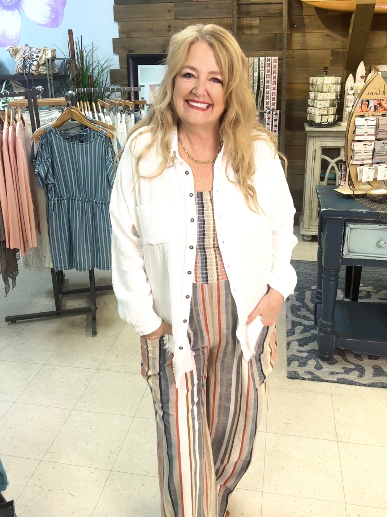 Salt and Breeze Gauze Button-Up