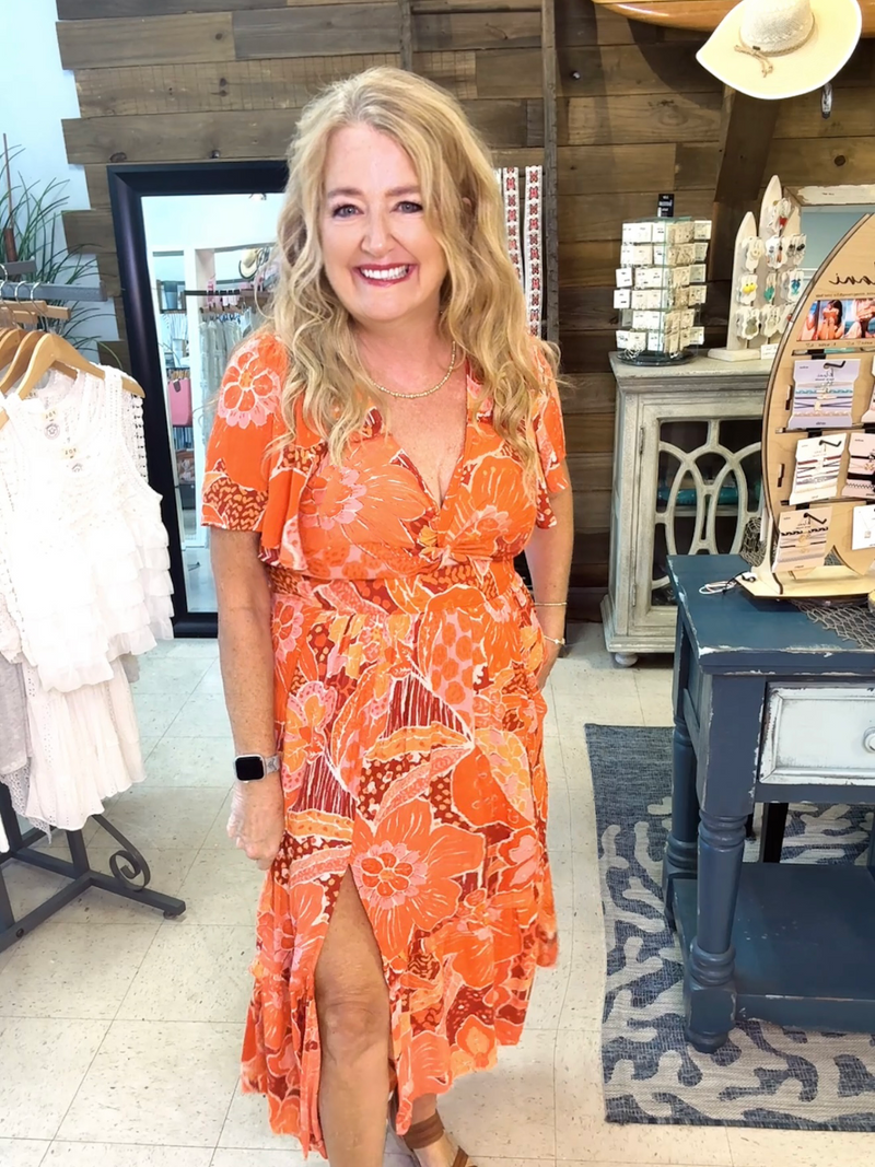 Spiced Citrus Maxi Dress