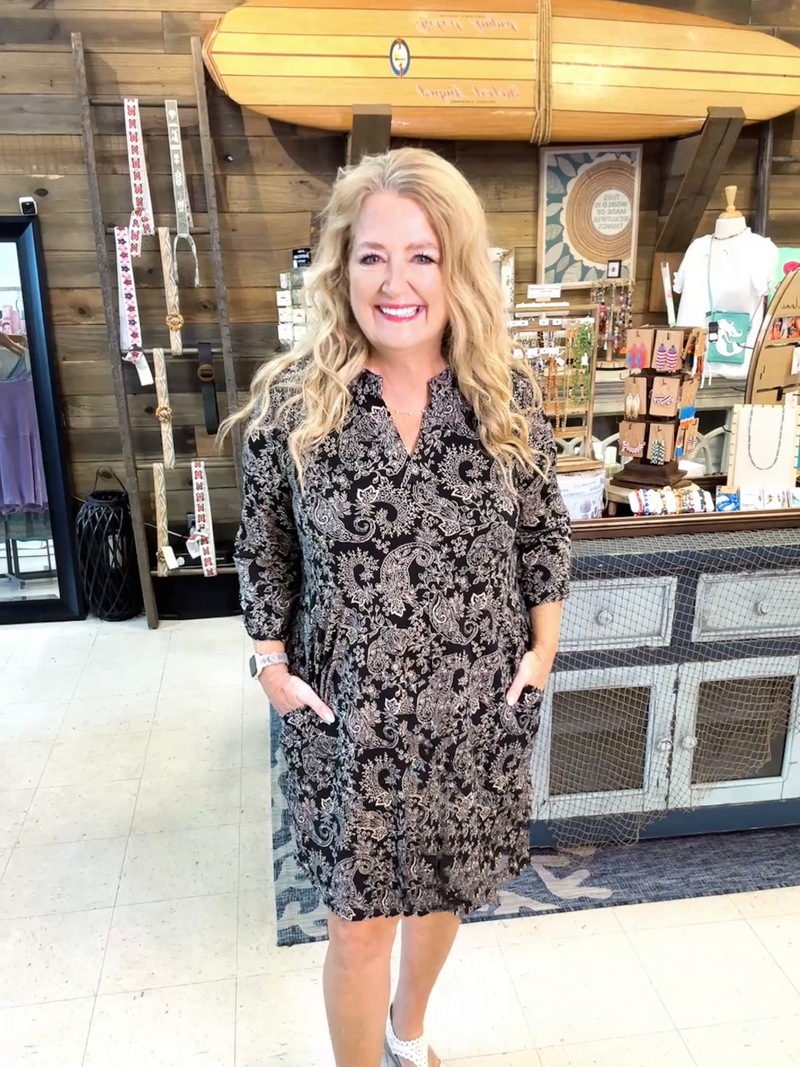 Simply Styled Black Print Dress