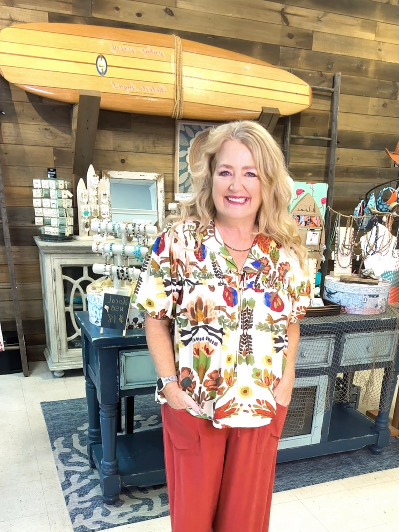Rustic Bloom Blouse