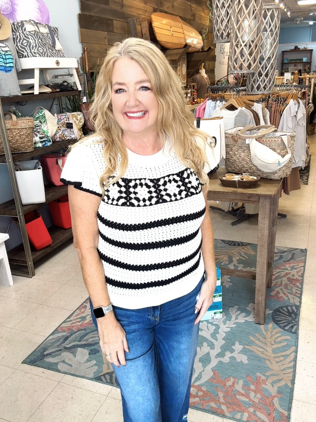 Chic Contrast Sweater Top