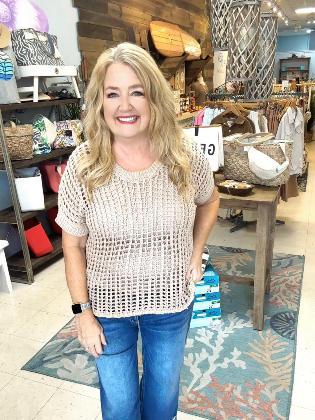 Autumn Lattice Weave Top